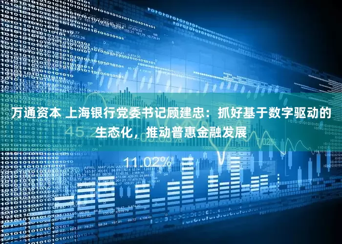 万通资本 上海银行党委书记顾建忠：抓好基于数字驱动的生态化，推动普惠金融发展