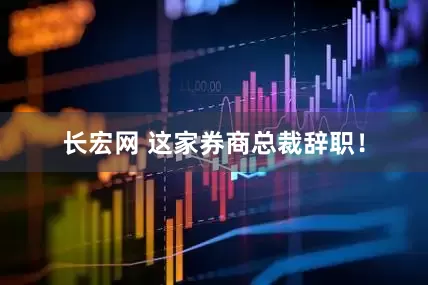 长宏网 这家券商总裁辞职！